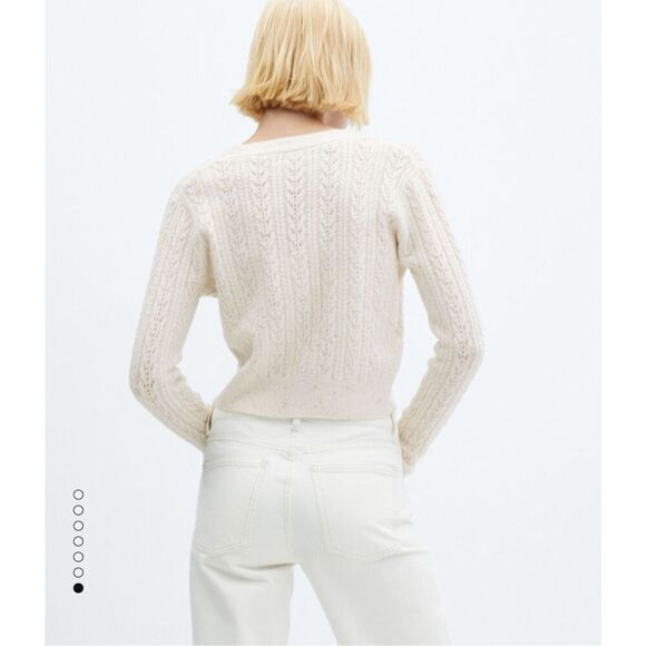 Mango Billy Paillettes Knit Cardigan S - Picture 4 of 9